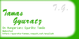 tamas gyuratz business card